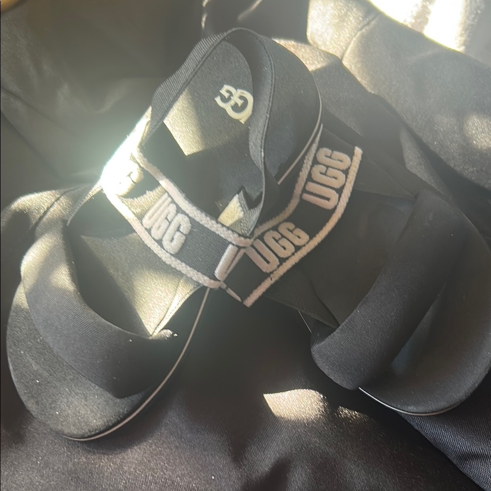 UGG Black and White Sandals